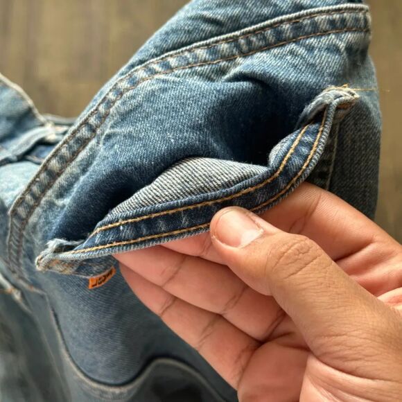 Vintage 70s Levi's Orange Tab 517XX Bootcut Denim Jeans Size 36X31 - Picture 5 of 10